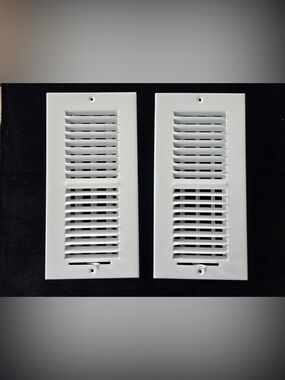 Everbilt 10 in. x 4 in. 2-Way Steel Wall/Ceiling Register in White, Set of Two